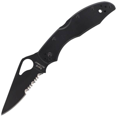 Spyderco Byrd Meadowlark 2 Stainless Black Blade Combination Folding Knife (BY04BKPS2)