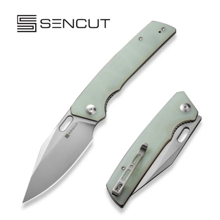 Sencut GlideStrike Natural G10, Satin 9Cr18MoV Folding Knife (S23018-2)