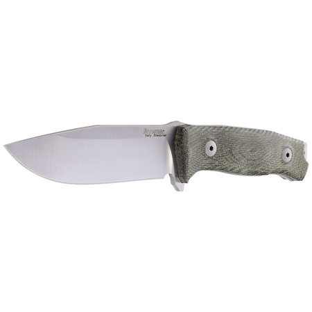 LionSteel Micarta Green Canvas, Satin Blade Sleipner Knife (M5 CVG)