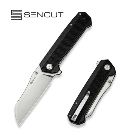 Sencut Draxor Black G10, Satin 9Cr18MoV Folding Knife (S24035-1)