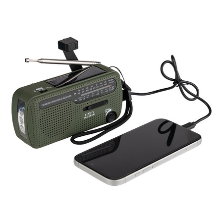 Fosco - Solar emergency crank survival radio SW1/SW2/FM/AM