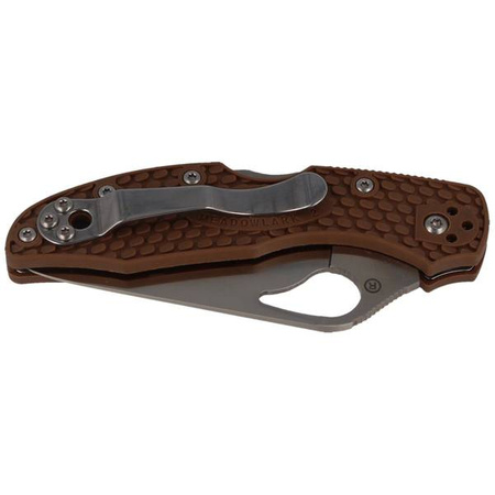 Spyderco Byrd Meadowlark 2 FRN Brown Plain Folding Knife - BY04PBN2