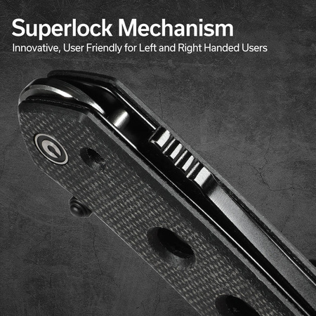 Civivi Vision FG Black Canvas Micarta Folding Knife, Damascus by Snecx Tan (C22036-DS2)