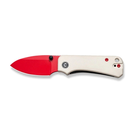 CIVIVI Baby Banter Ivoryl G10 knife, Red Painted Nitro-V by Ben Petersen (C19068S-7)