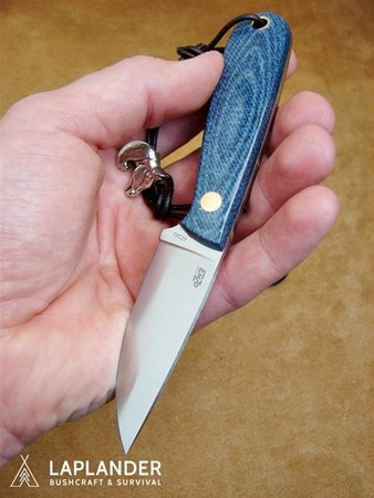 Brisa Necker 70 F knife - Blue Jeans Micarta - Kydex scabbard