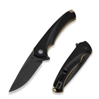 Civivi Voidflare Black G10 Folding Knife, Blackstonewashed 14C28N (C24040-1)