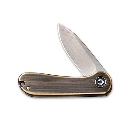 CIVIVI Mini Elementum Black Brass, Gray Hand Rubbed Knife (C18062Q-1)