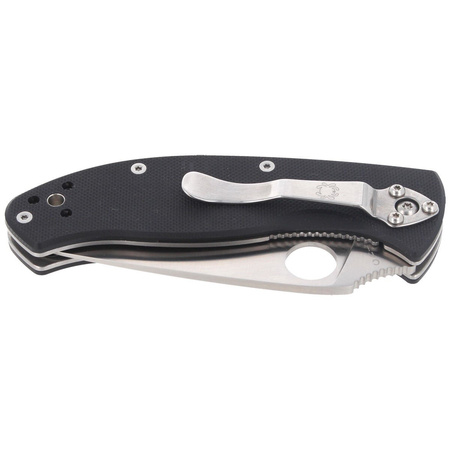 Spyderco Tenacious G-10 Black Plain Folding Knife - C122GP