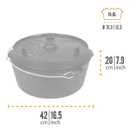Petromax Cast Iron Spirit Oven FT12-T without feet
