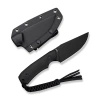 CIVIVI Gander Black Canvas Micarta, Black Stonewashed 14C28N by Matt Gentry (C24058B-2) knife
