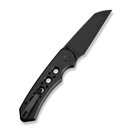 Civivi Pragma Prime Black Aluminum, Black Stonewashed 14C28N Folding Knife (C24067-1)