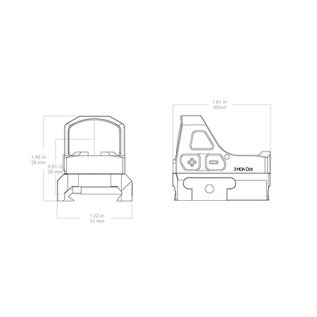 Vector Optics - Frenzy-S 1x17x21 open collimator - MGT/RMS - Weaver - Black - SCRD-73