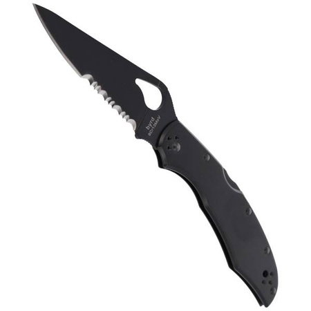 Spyderco Byrd Cara Cara 2 Stainless Black Blade Combination Folding Knife - BY03BKPS2