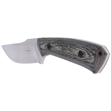 Böker Plus - Spark Black Micarta knife, Stonewash by Kornel Kiss - (02BO010)