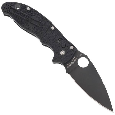 Spyderco Manix 2 Lightweight Black Blade Plain Folding Knife - C101PBBK2