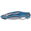 FoxEdge Sparrow Blue Anodized Aluminum Folding Knife, Sand Blasted by Denis Simonutti (FE-030)