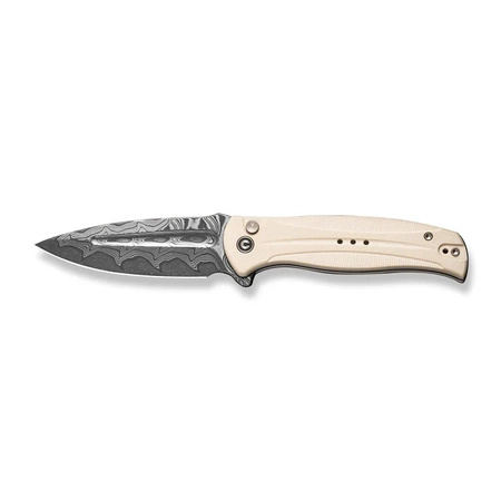 Civivi Incindie Ivory G10 Folding Knife, Damascus (C23053-DS1)