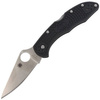 Spyderco Delica 4 FRN Black Flat Ground Plain Folding Knife (C11FPBK)