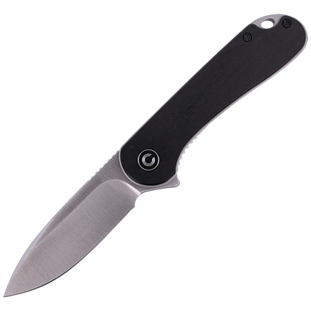 CIVIVI Elementum Flipper Knife Black Ebony Wood, Satin Finish (C907D)