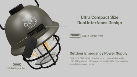 Nitecore LR40 camping lamp - green