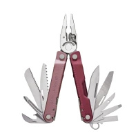 Leatherman Rebar Heathered Cranberry multitool (833317) - 17 tools
