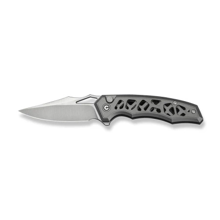 Civivi Anaaki Gray Aluminum, Satin Nitro-V Folding Knife (C24039-2)