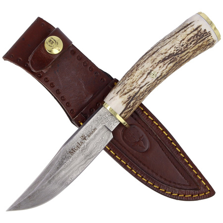 Muela Damascus Deer Stag 110mm Knife (BRACO-11DAM)