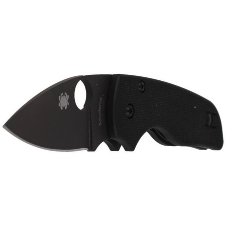 Spyderco Lil' Native G-10 Black/Black Blade Plain Folding Knife (C230GPBBK)