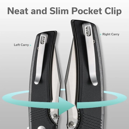 Civivi Tranquil Black G10 Folding Knife, Satin 14C28N (C23027-1)