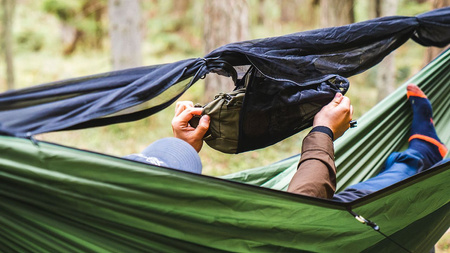Lesovik Draka hammock with Sneka suspension - Treetop green