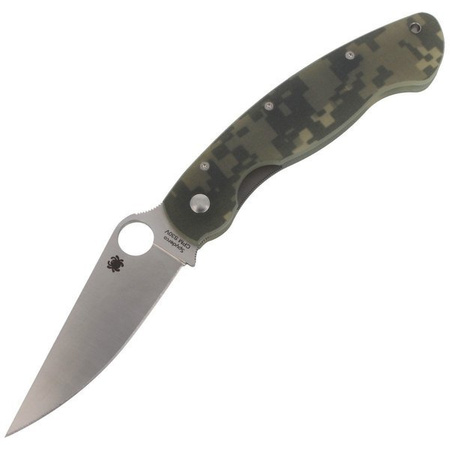 Spyderco Military Model G-10 Camo Plain Folding Knife - C36GPCMO