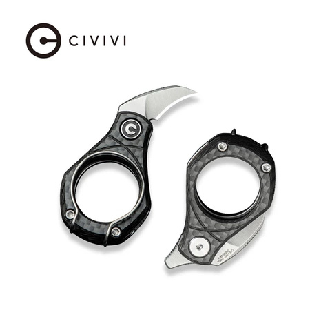 Civivi Pyrus Twill Carbon Fiber, Satin 14C28N by Ostap Hel (C23038-3)