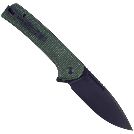 CIVIVI Conspirator Green Micarta Knife, Black Stonewashed (C21006-2)