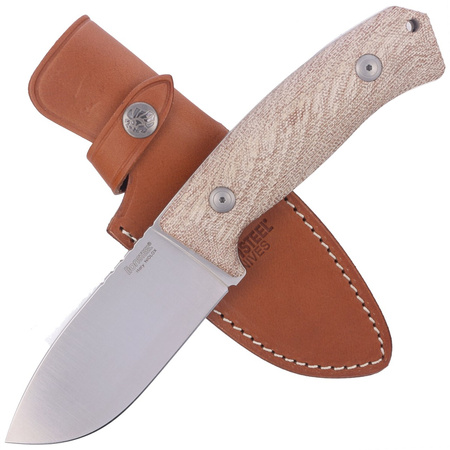 LionSteel M3 knife, Natural Micarta Satin Niolox (M3 CVN)