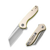 Civivi ExOne Ivory G10 Folding Knife, Satin Nitro-V by Brian Brown (C23036-2)