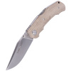 Viper Turn Essential Natural Canvas Micarta Folding Knife, Satin by Silvestrelli (V5988CN)