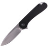 CIVIVI Elementum Flipper Knife Black Ebony Wood, Satin Finish (C907D)