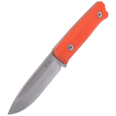 LionSteel Bushcraft G10 Orange / Stone Washed (B40 GOR) knife