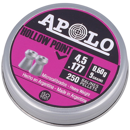 Apolo Hollow Point 4.5 mm shotgun shell, 250 rounds. 0.60g/9.0gr (19201)