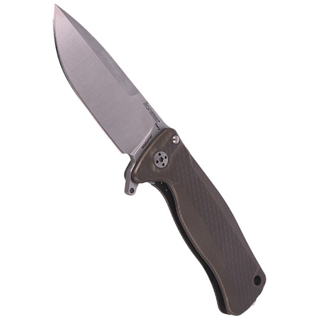 LionSteel SR22 Titanium Bronze, Satin Blade Folding Knife (SR22 B)