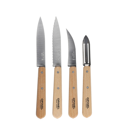 Opinel Essentials Natural kitchen knife set