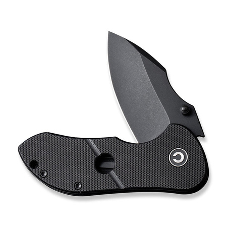 Civivi Gordo Black G10, Black D2 knife by Peter Carey (C22018C-1)