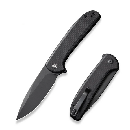 Civivi Primitrox Black G10, Black Stonewashed Nitro-V Folding Knife (C23005A-2)