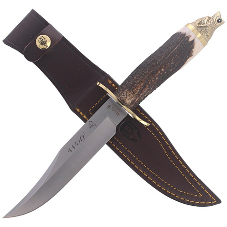 Muela Deer Stag 160mm Hunting Knife, Gift Box (WOLF-16A)