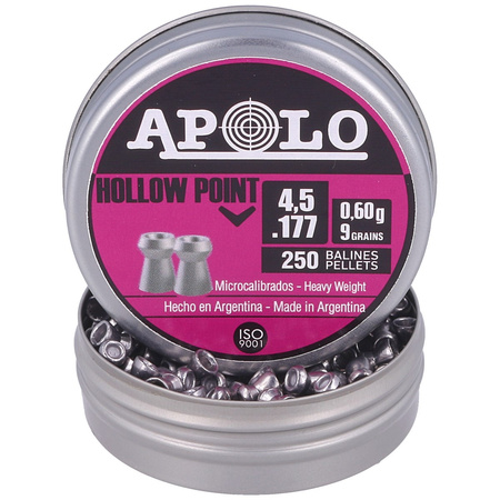 Apolo Hollow Point 4.52 mm shotgun shell, 250 rounds. 0.60g/9.0gr (19201-2)