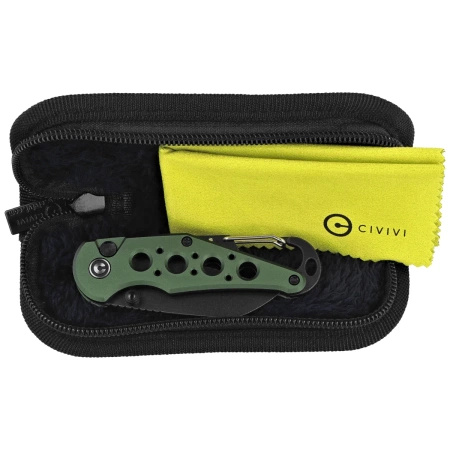 Civivi Pragma Knife Green Aluminum, Black Stonewashed Nitro-V (C23062B-3)
