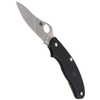 Spyderco UK Penknife FRN Black Drop Point Plain Folding Knife - C94PBK3