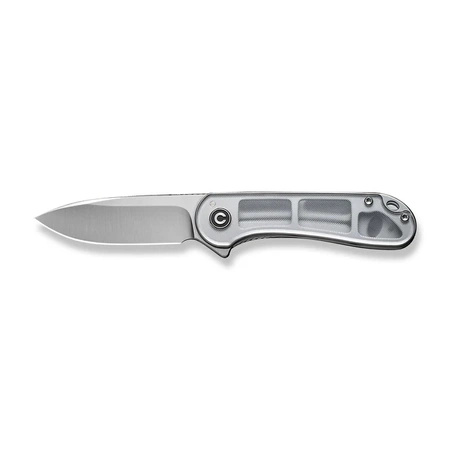 Civivi Elementum Flipper Folding Knife Polished Lexan, Satin D2 (C907A-7)