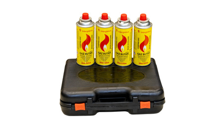 Tourist camping stove + 4 cartridges of gas