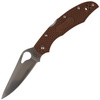 Spyderco Byrd Cara Cara 2 FRN Brown Plain Folding Knife - BY03PBN2